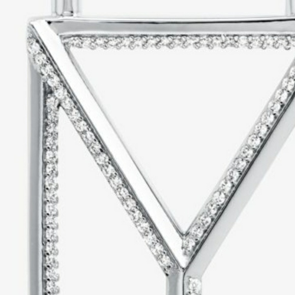 ♥️Michael Kors Sterling silver Mercer Charm Pave New Rhinestones Locket Pendant - Picture 4 of 7